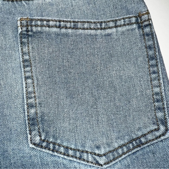 Ashi Studio Cut Out Waist High Rise Wide Leg Jeans Light Wash Sz M - Picture 13 of 14